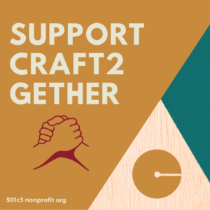 graphic with "Support Craft2gether" program at San Diego Craft Collective