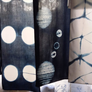 textiles dyed in indigo natural dye