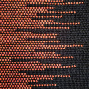 black and red weaving