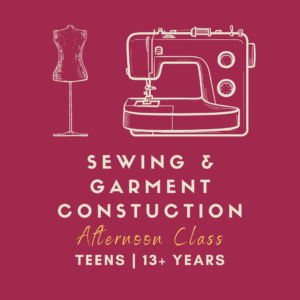 Afterschool Afternoon Sewing & Garment Construction for Teens classes, September through May at San Diego Craft Collective