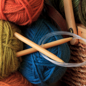 yarn, circular knitting needles