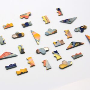 colorful clay jewelry pieces