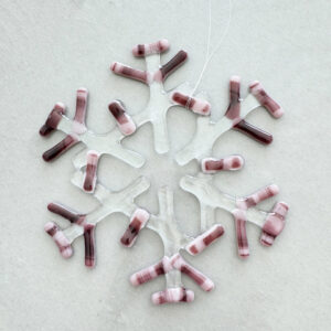fused glass snowflake